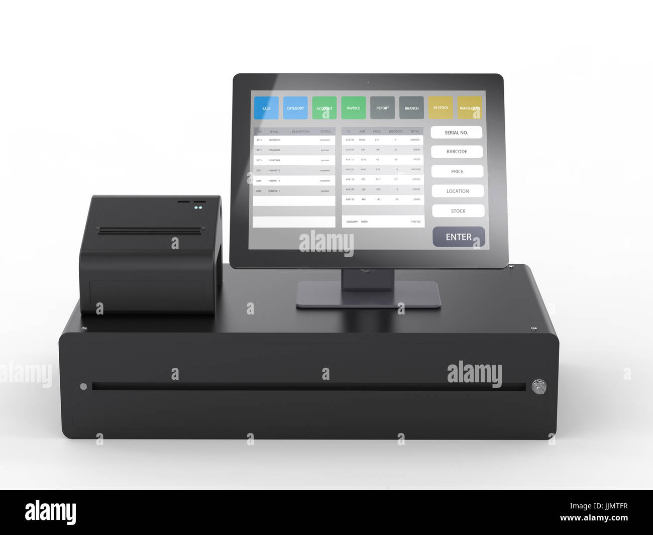 3d rendering point of sale system for store management Stock Photo Alamy