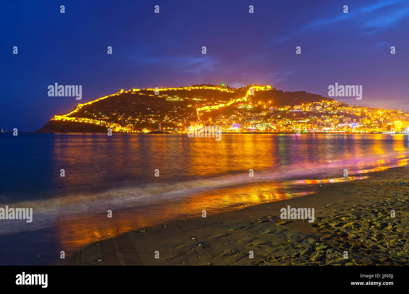 beautiful beaches at night