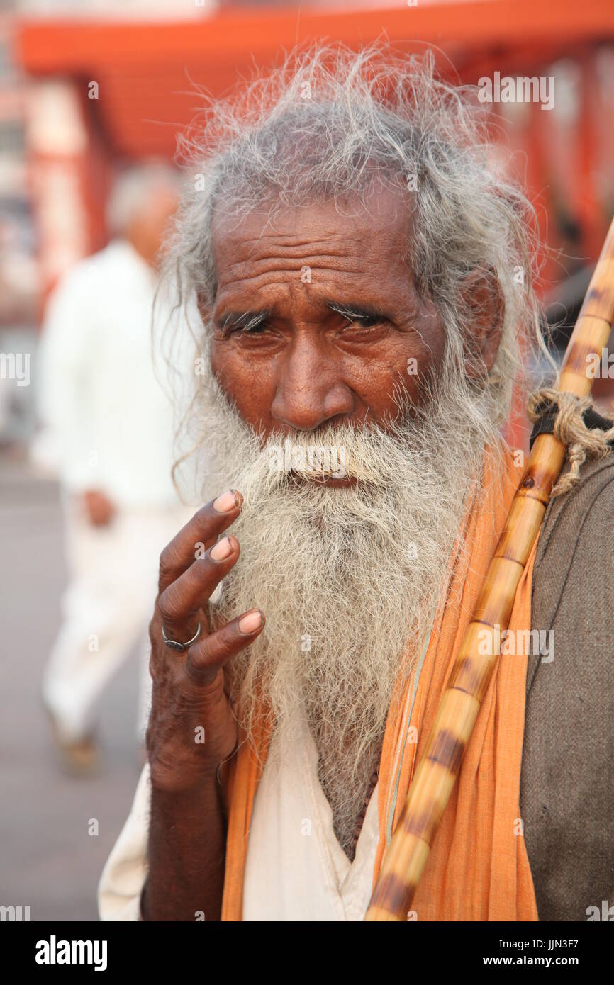 Indian Baba, Swami, Sadhu, Holy Man and Pilgrim, Saddhu in front of ...