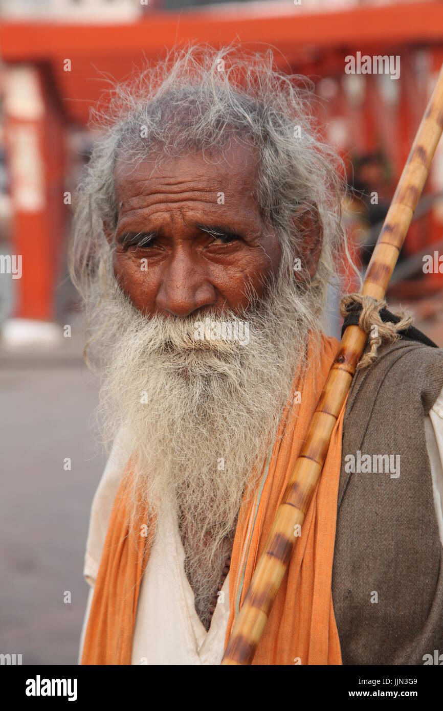 Indian Baba, Swami, Sadhu, Holy Man and Pilgrim, Saddhu in front of ...