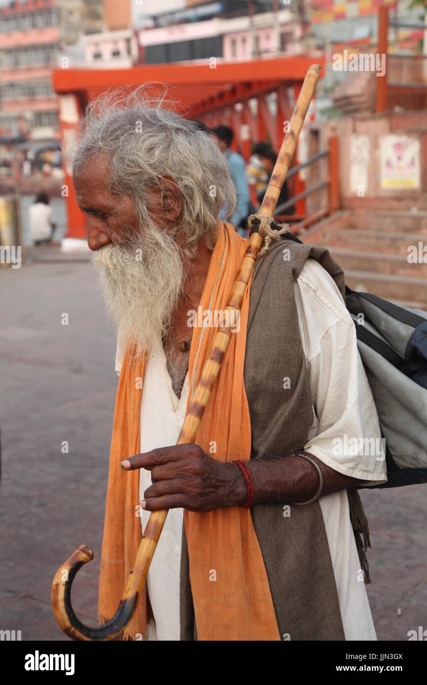 Indian Baba, Swami, Sadhu, Holy Man and Pilgrim, Saddhu in front of ...