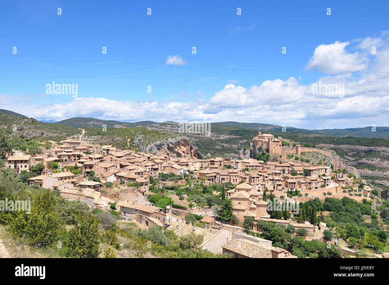 Alquezar is a medieval town in the north of Spain. Stock Photo