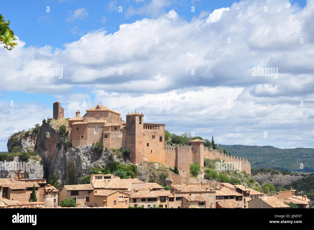 Alquezar is a medieval town in the north of Spain. Stock Photo
