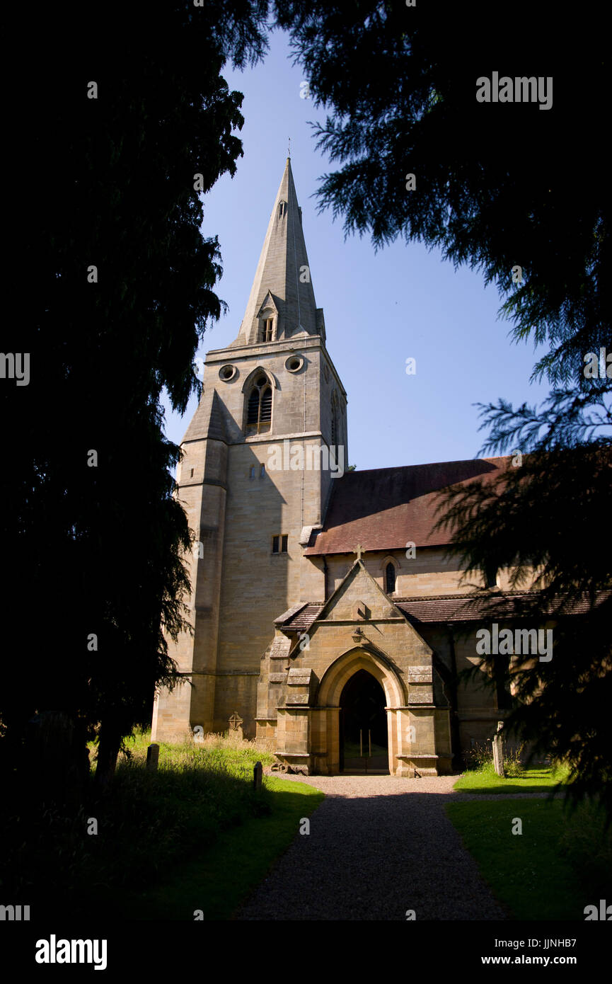 St Mary Magdalene church, Mitford, Northumberland Stock Photo