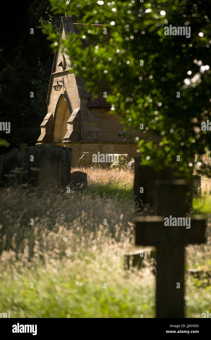 St Mary Magdalene church, Mitford, Northumberland Stock Photo