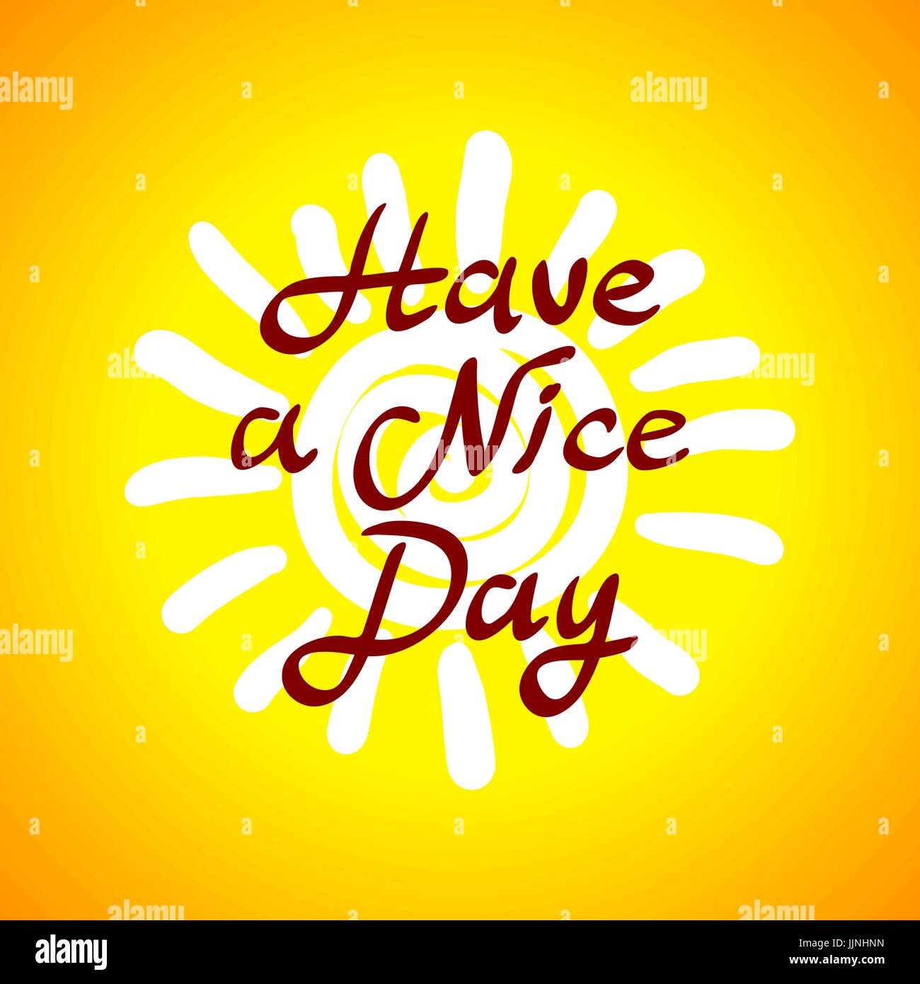 The Winking Sun Have A Nice Day Vector Card Art Stock Vector Image Art Alamy