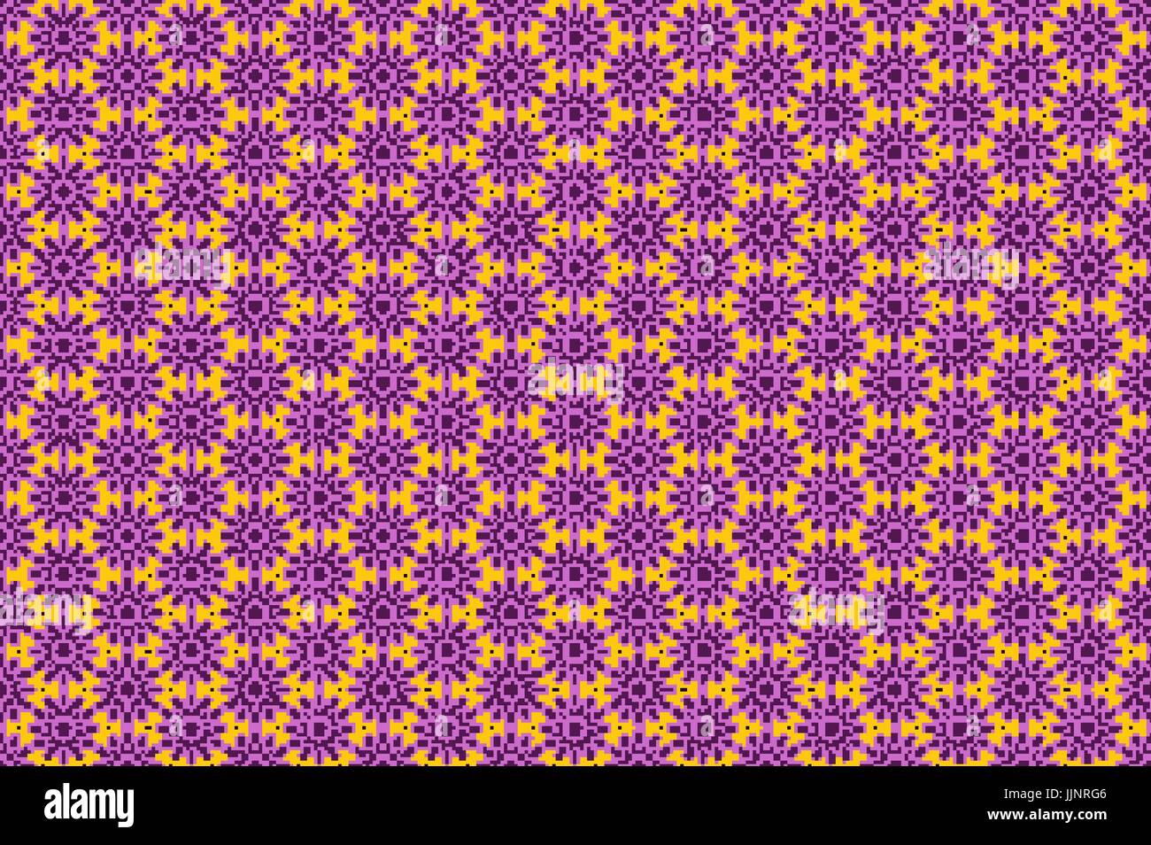 Vector ornate seamless border in Eastern style on deep violet ...