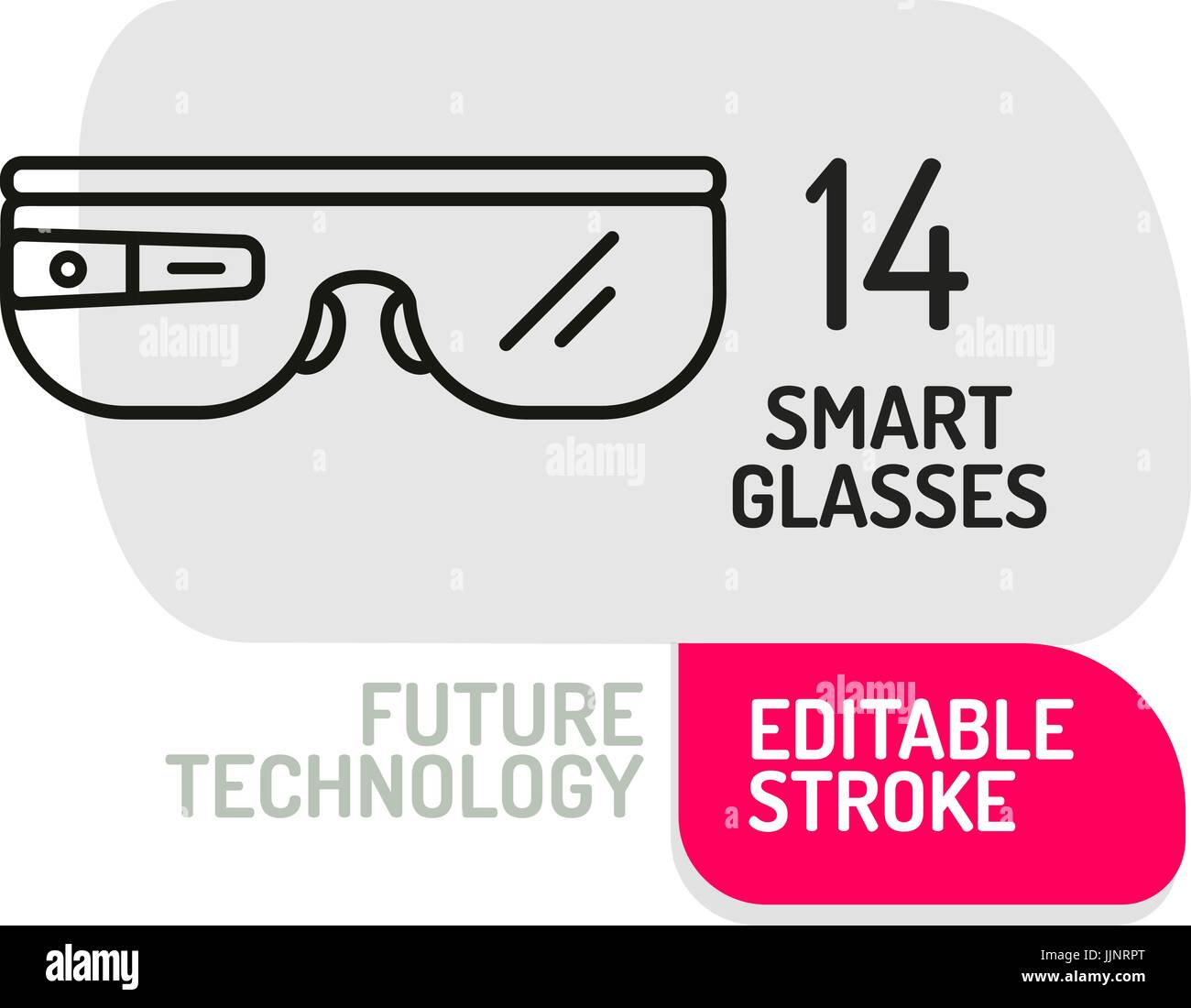 Smart eyewear icon vector hi-res stock photography and images - Alamy