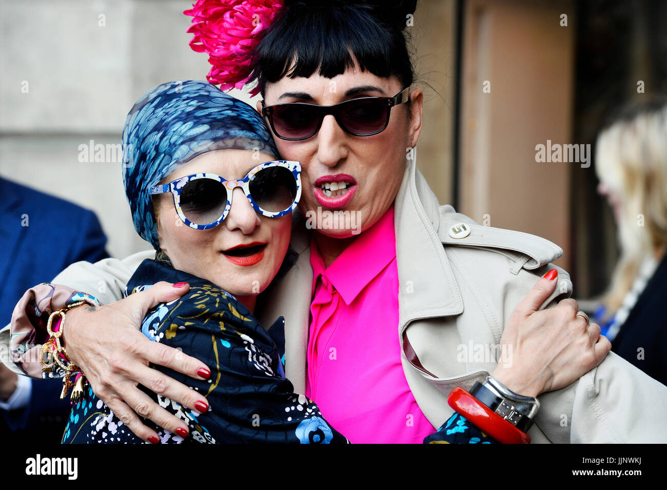 Catherine Baba & Rossy de Palma at Schiaparelli Place Vendôme, Paris, France Stock Photo