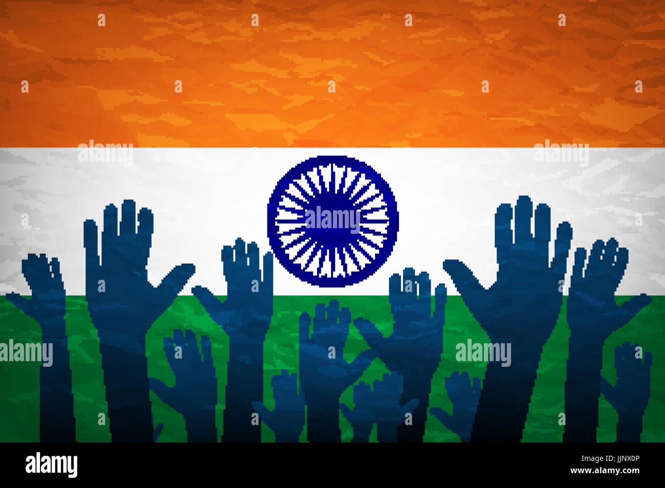 illustration of hand with voting sign of India vector art Stock Vector ...