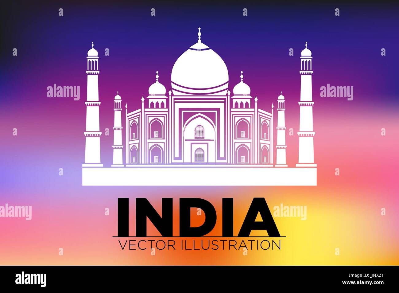 Taj mahal sunset river Stock Vector Images - Alamy