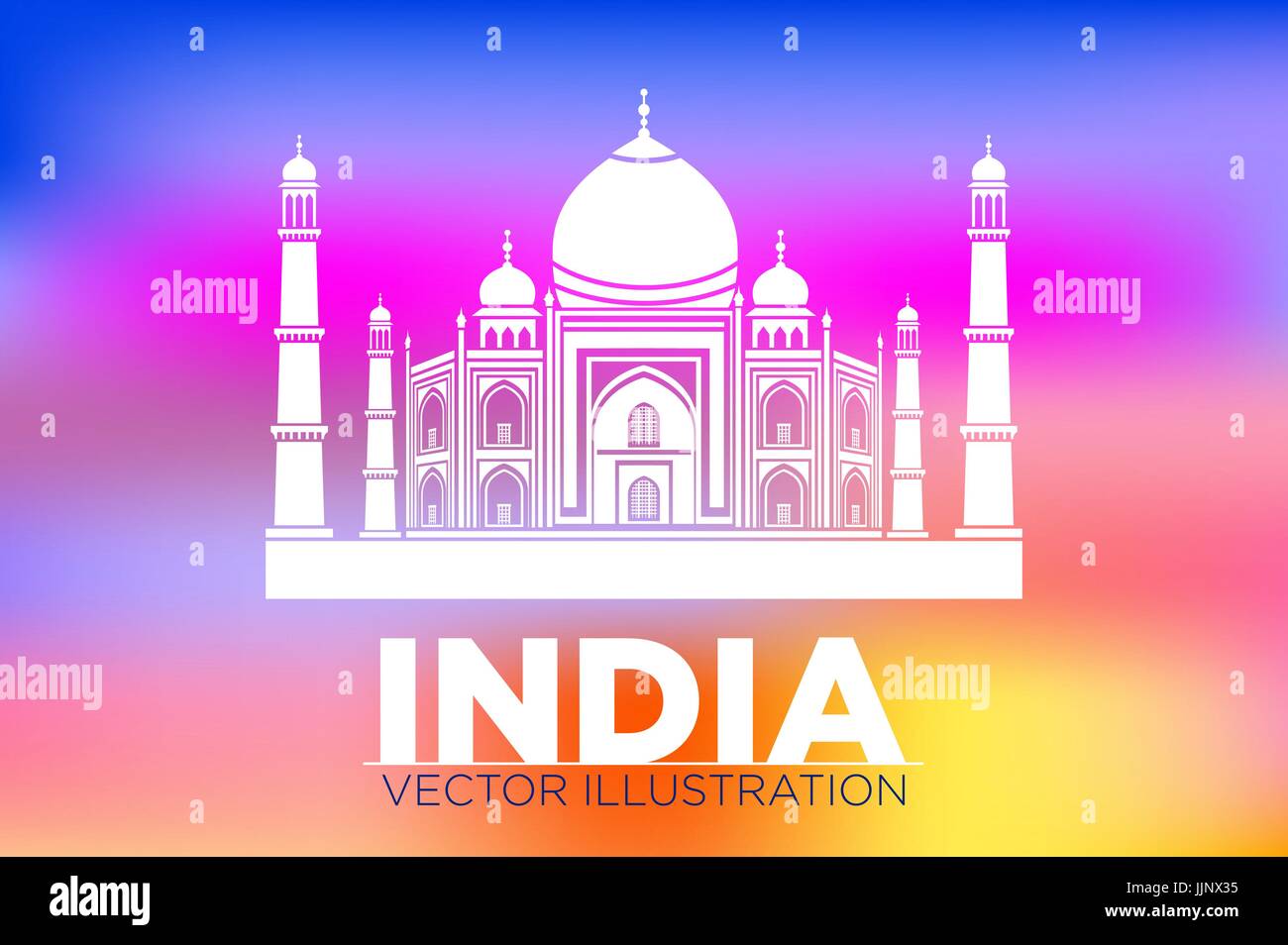 Taj Mahal Agra India vector art asia Stock Vector Image & Art - Alamy