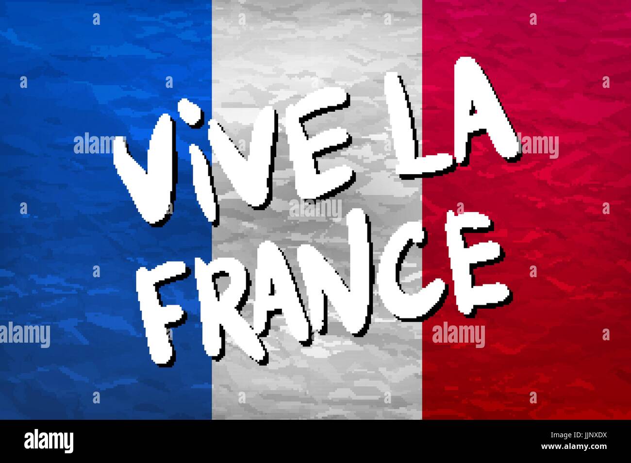 Vive la France hand painted national flag vector art Stock Vector Image ...