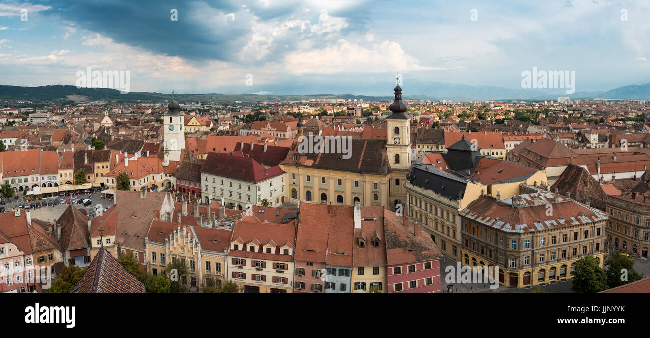 Old Town of Sibiu, Romania Stock Photo