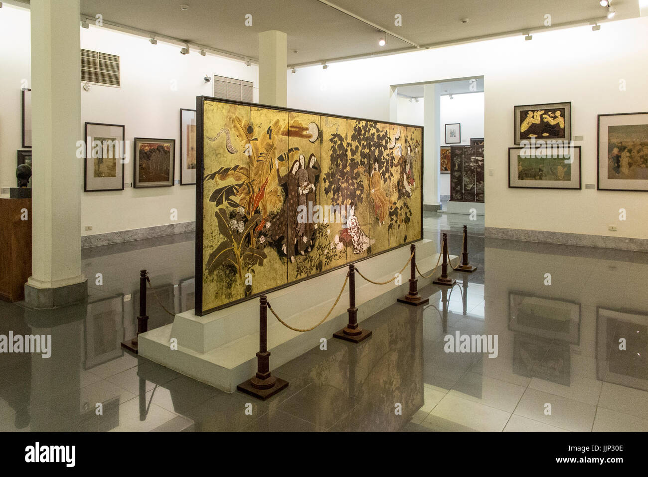 Art by Nguyen Gia Tri at Vietnam Museum of Fine Arts in Hanoi Stock Photo