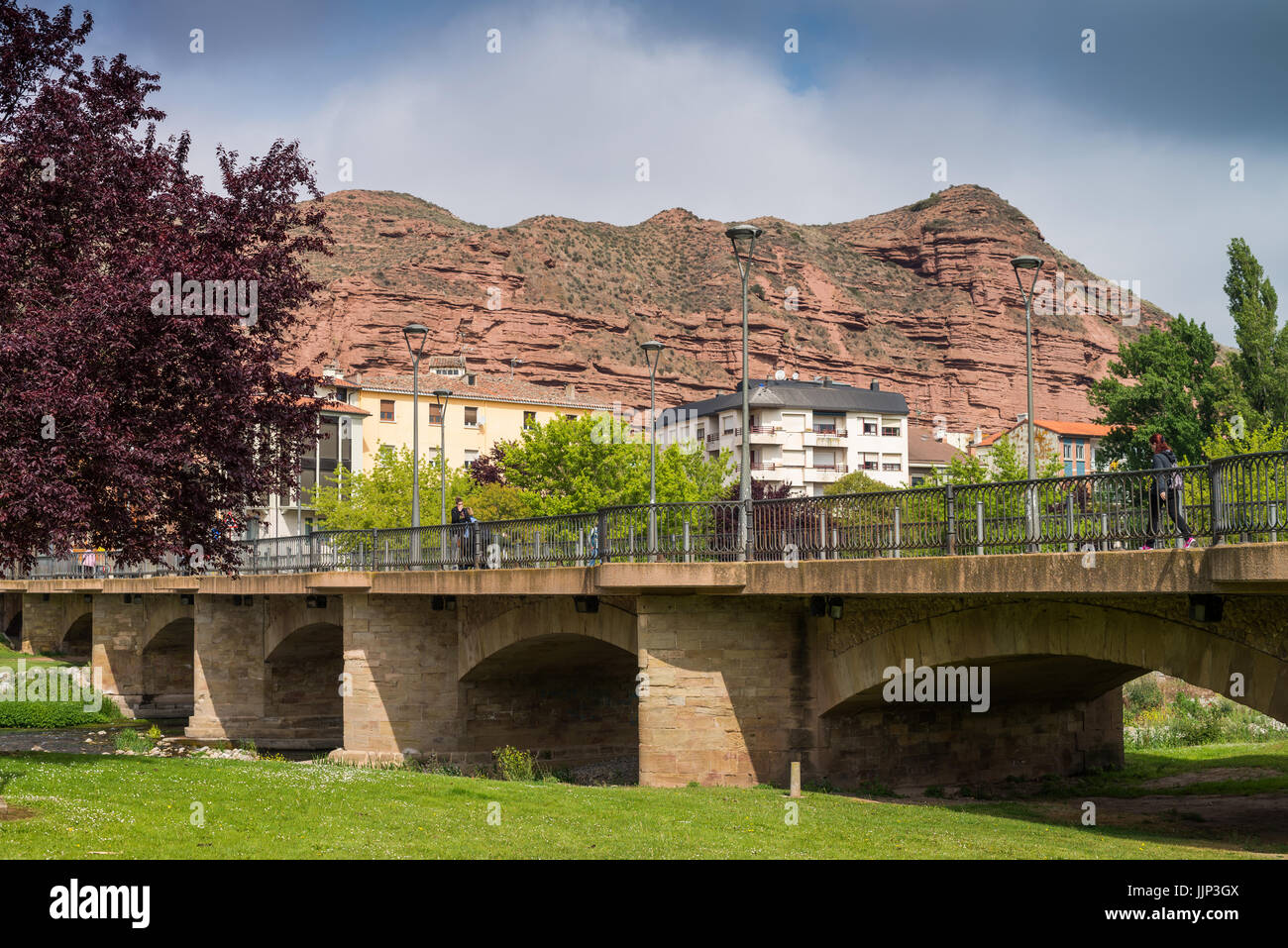 Bridge over the river Najerilla, Najera, La Rioja, Spain. Camino de
