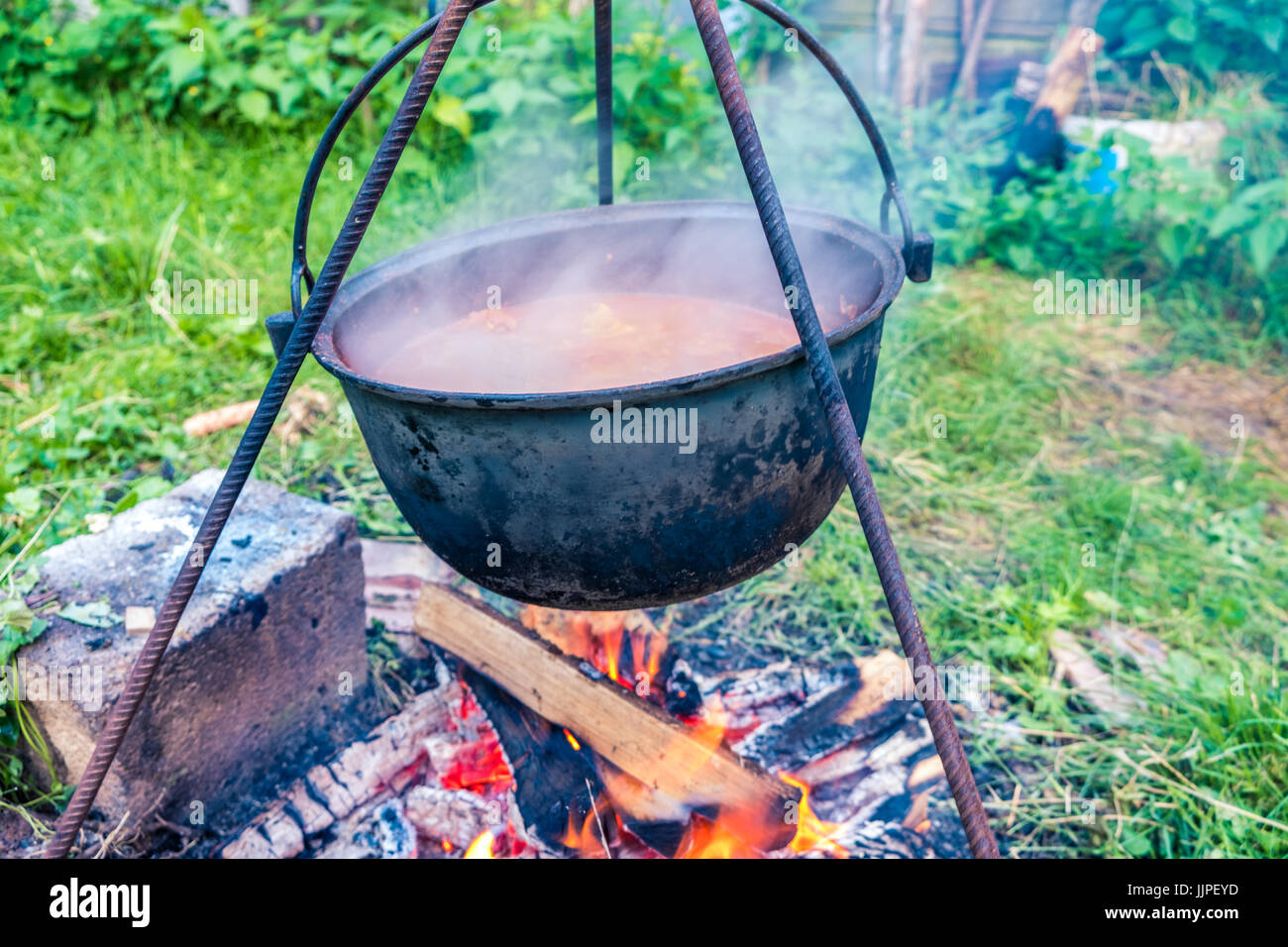 Cooking in europe Stock Photo