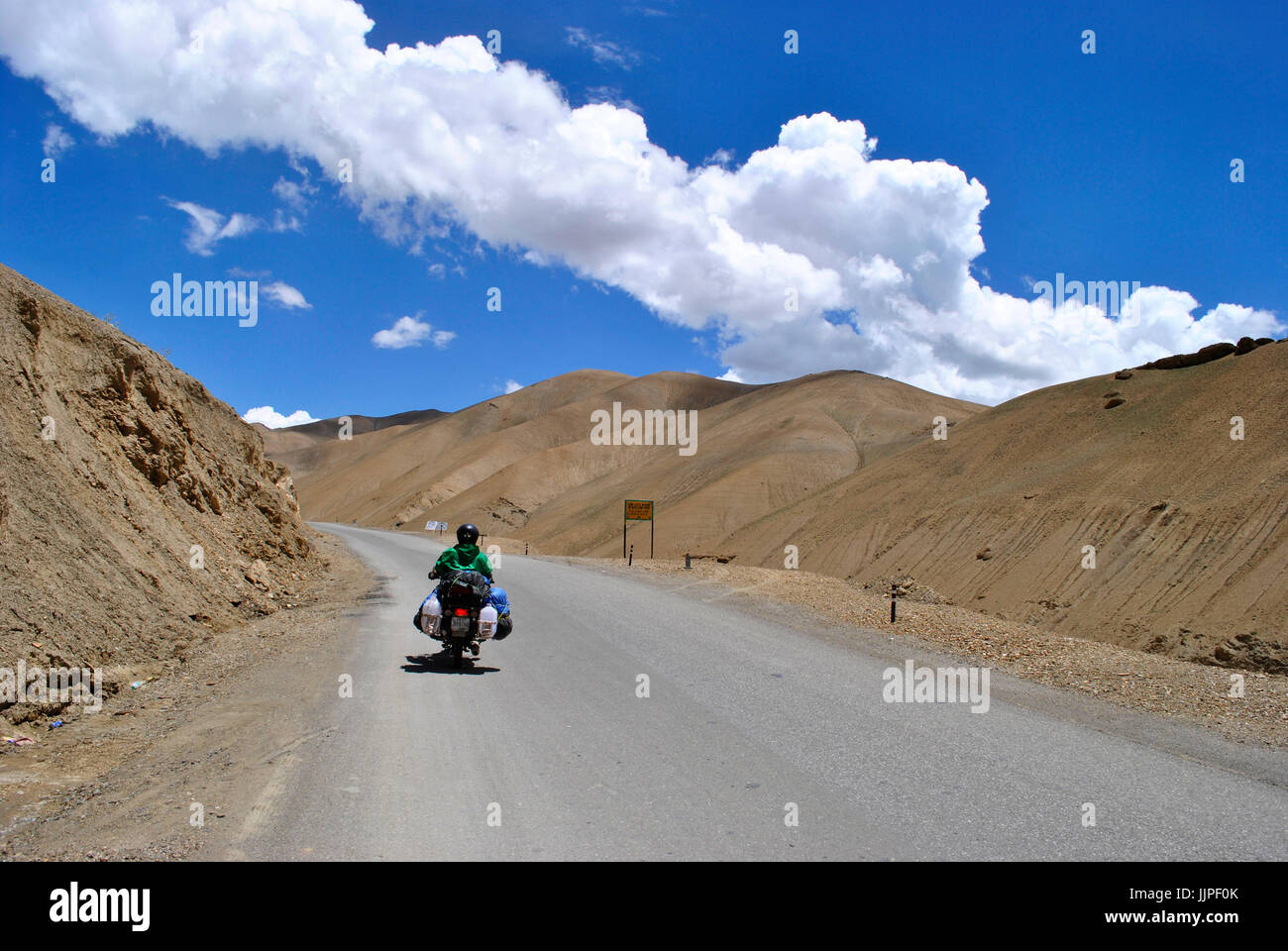 Ladakh on bike Stock Photo