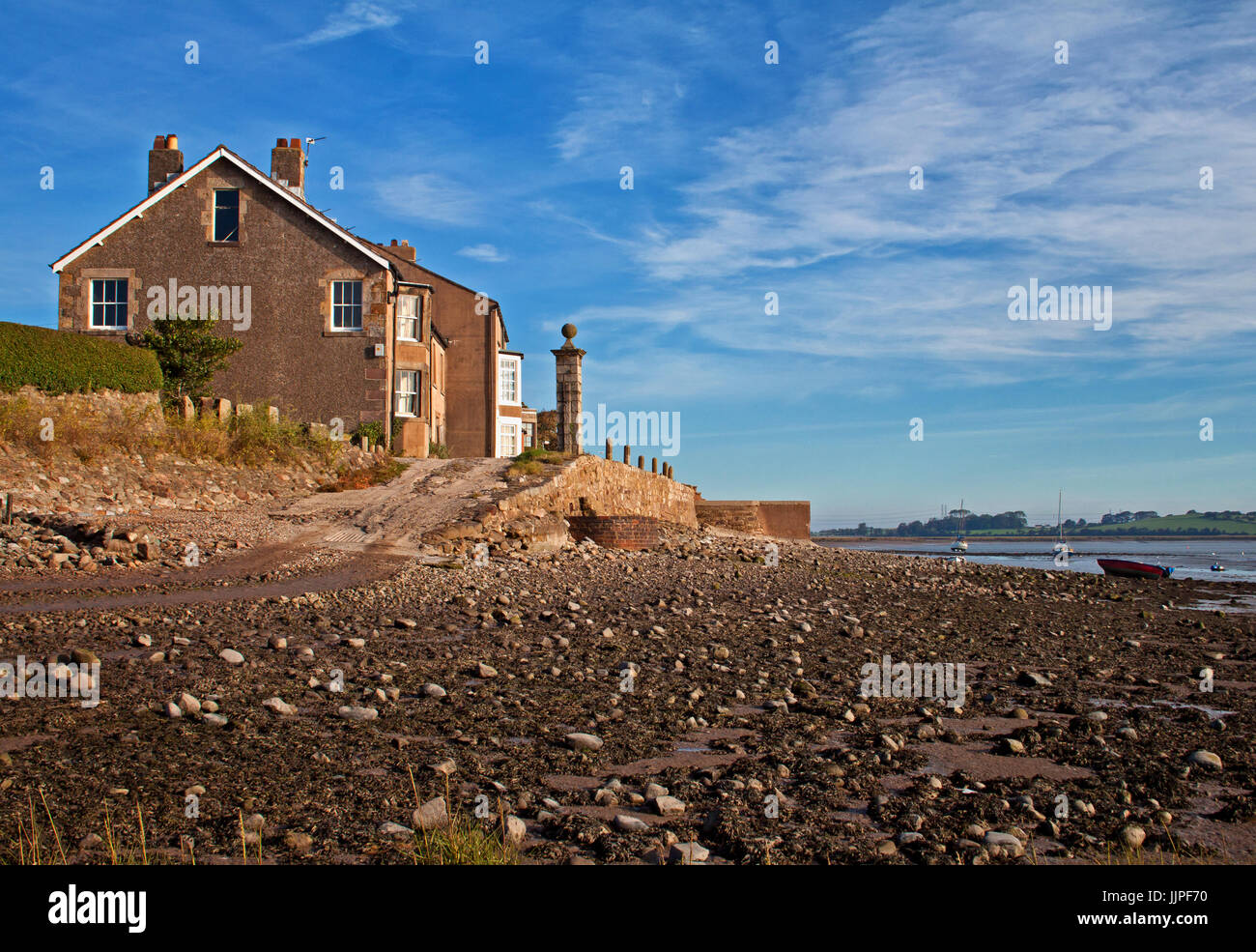 Property on the quayside at Sunderland Point Stock Photo Alamy