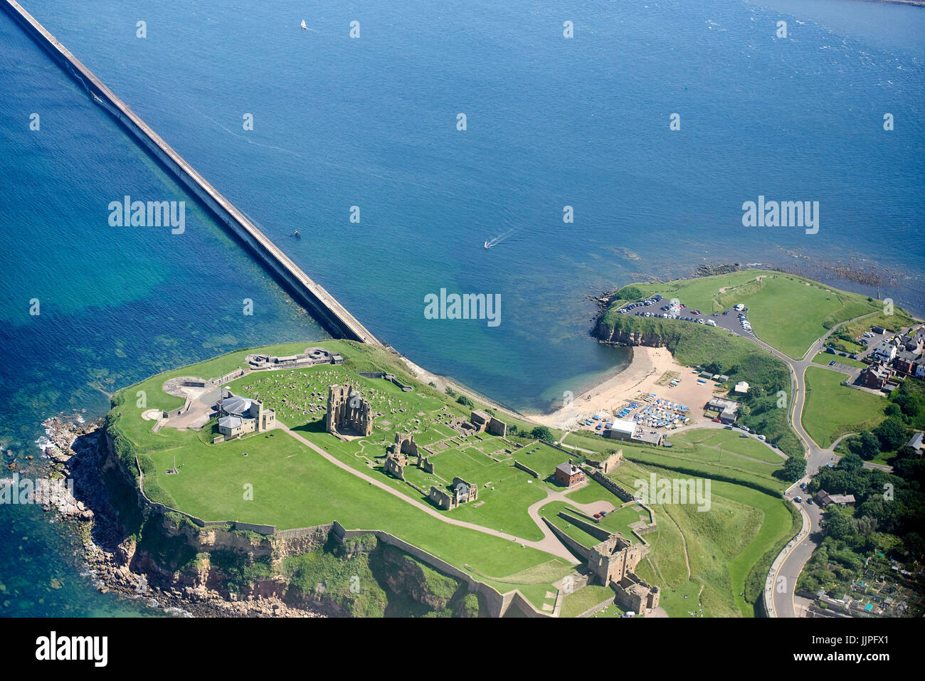 Tyne mouth Castle, North Shields, Newcastle Upon Tyne, North East England Stock Photo