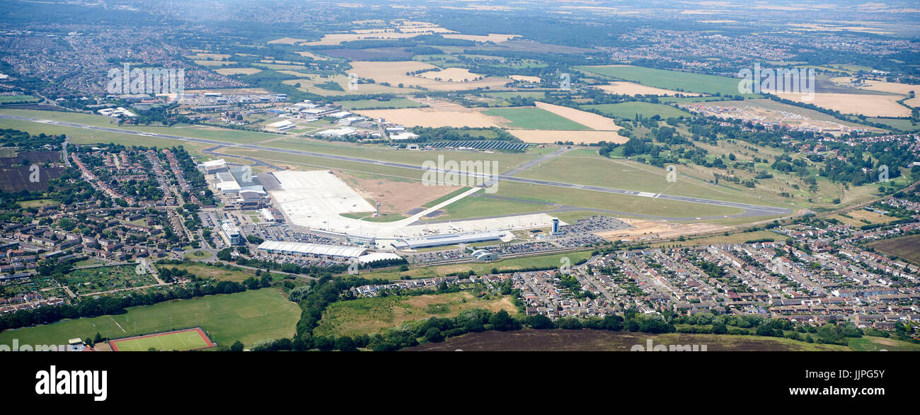 Southend Airport,  South East England, from the air Stock Photo