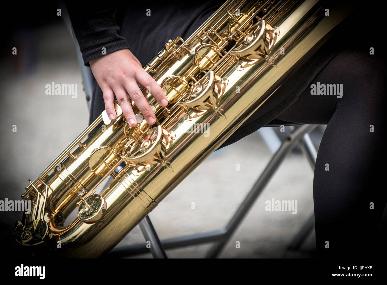 Contrabass saxophone hi-res stock photography and images - Alamy