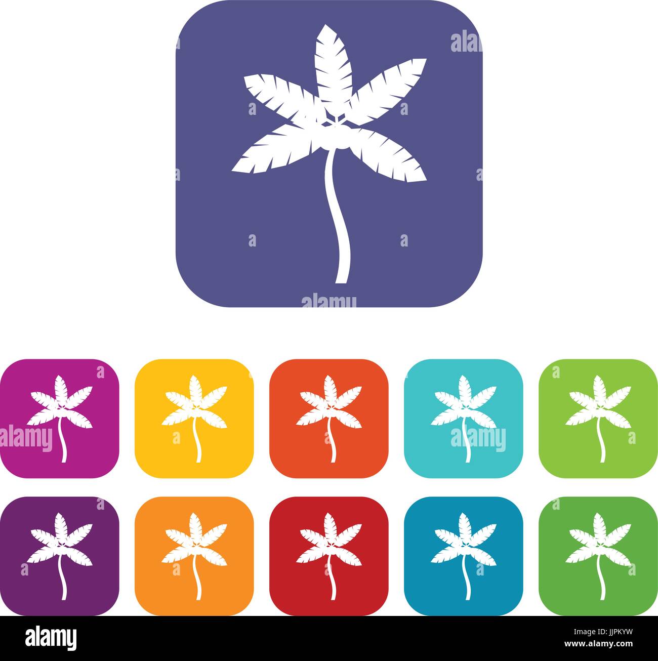 Palm tree with coconuts icons set Stock Vector Image & Art - Alamy