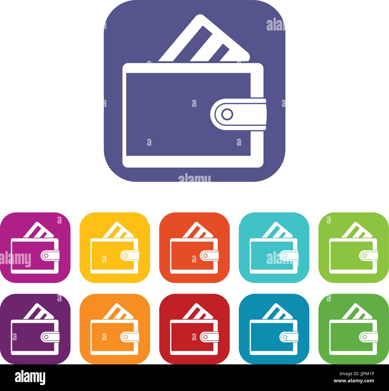 Wallet with credit card icons set Stock Vector Image & Art - Alamy