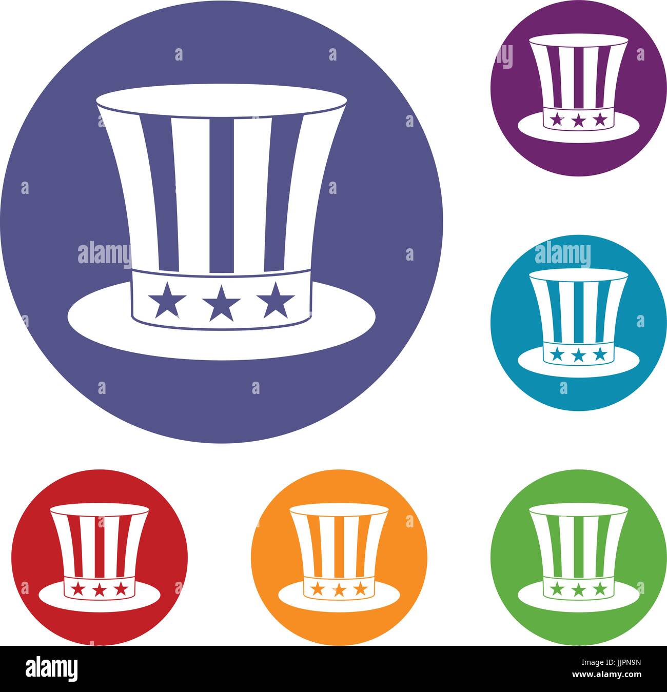 Uncle sam hat icons set Stock Vector Image & Art - Alamy