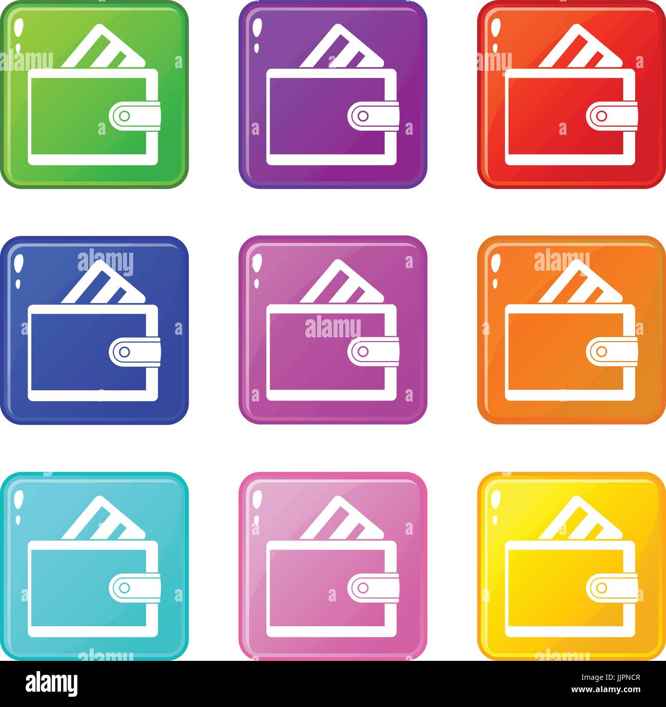 Wallet with credit card set 9 Stock Vector Image & Art - Alamy