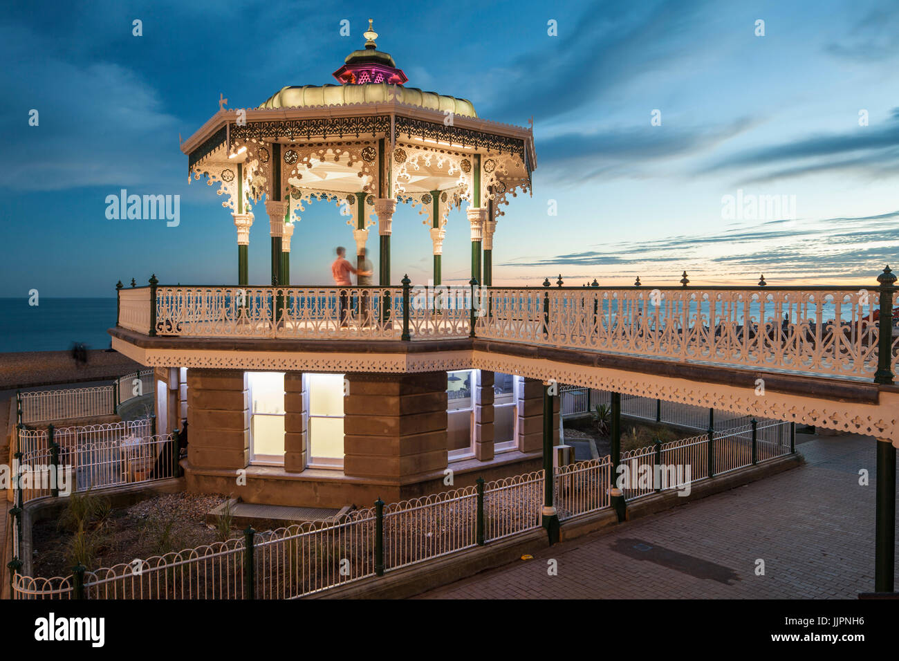 Late summer evening at Brighton Bandstand. Stock Photo