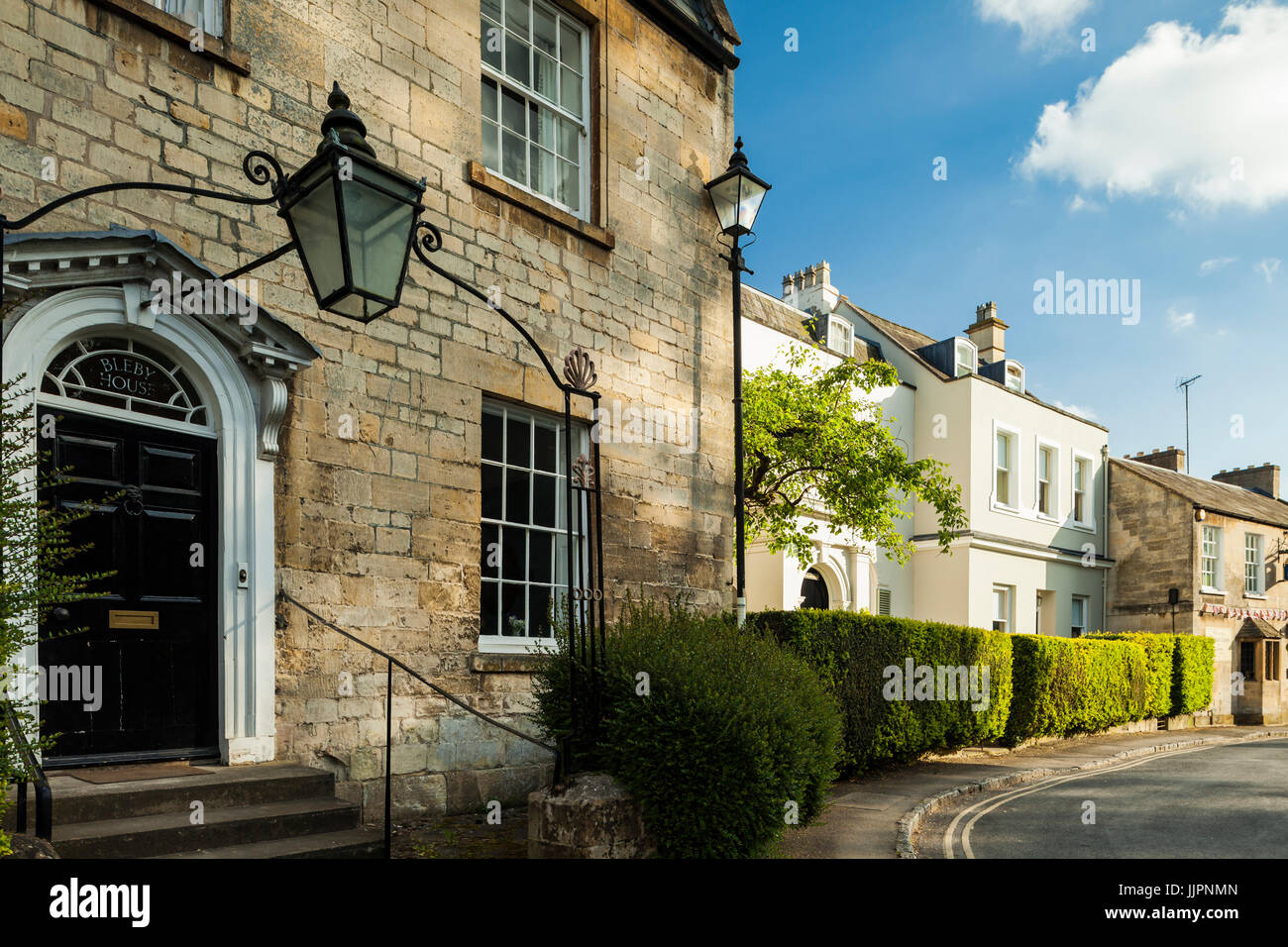 Spring afternoon in the small Cotswold town of Winchcombe in Gloucestershire. Stock Photo