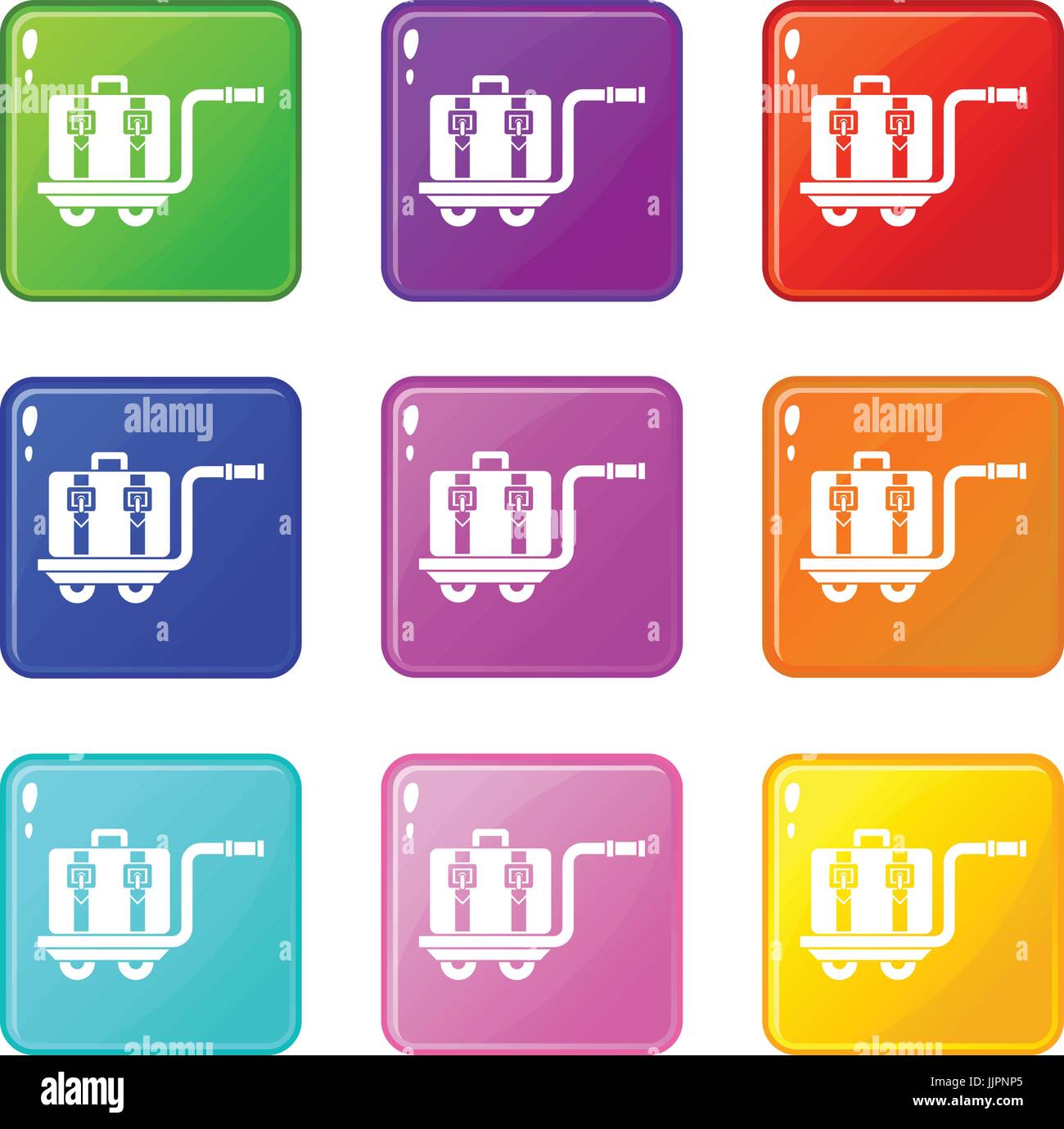 Baggage cart set 9 Stock Vector Image & Art - Alamy