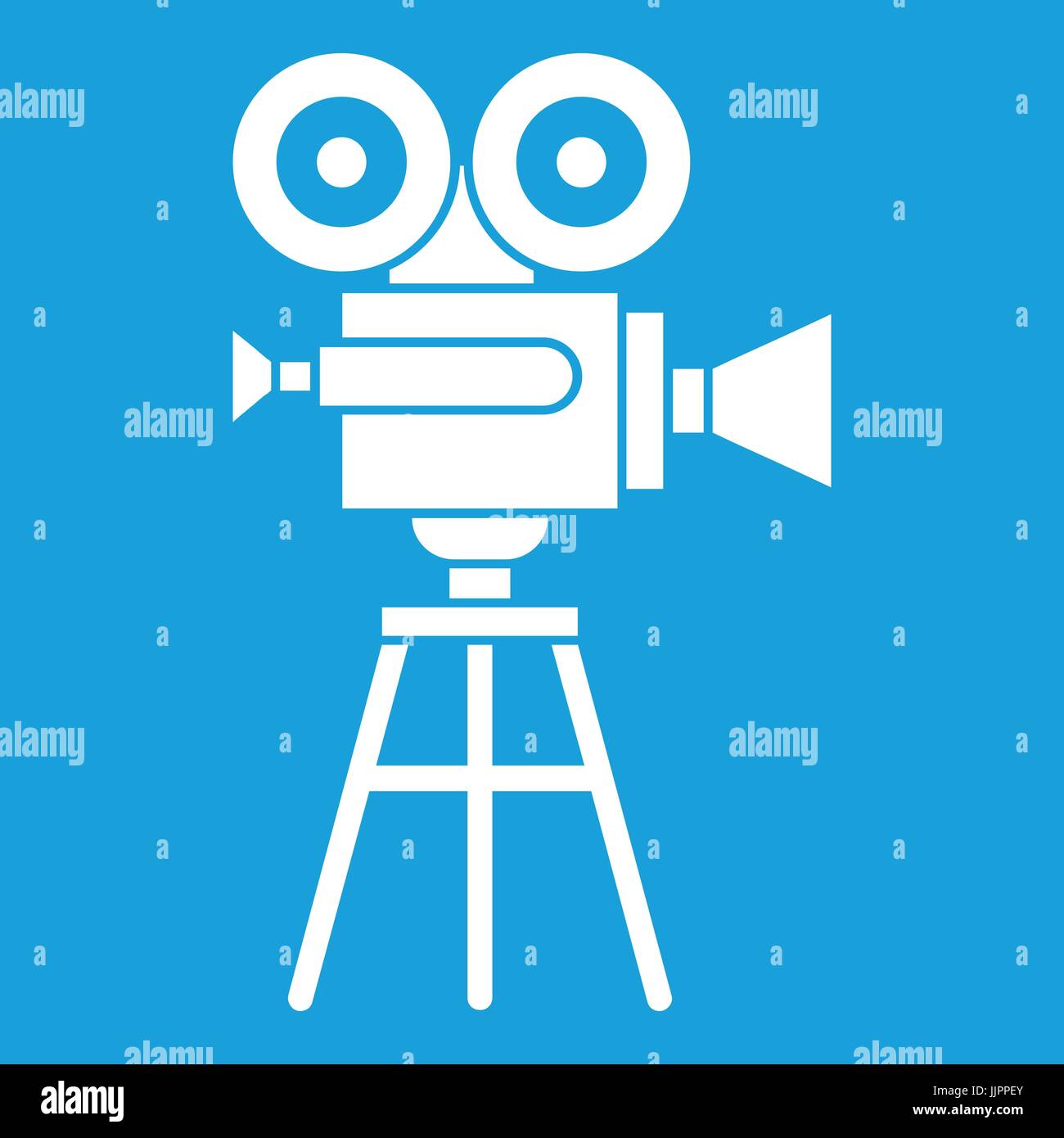 Retro film projector icon white Stock Vector Image & Art - Alamy