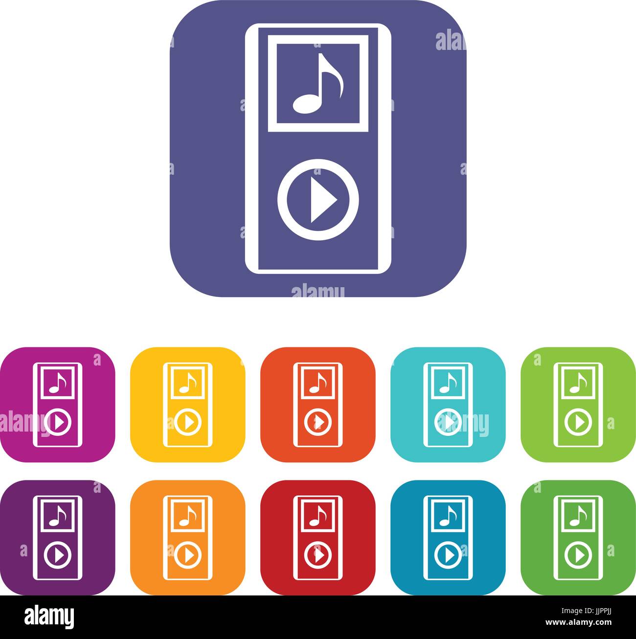 Mini MP3 portable player icons set Stock Vector Image & Art - Alamy