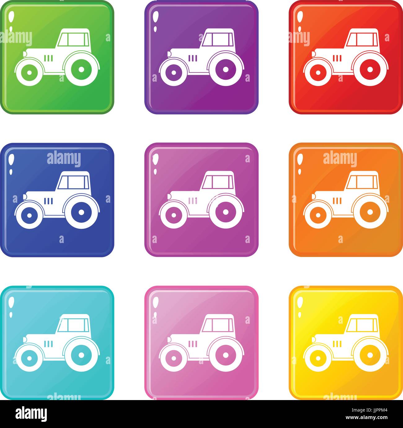 Tractor set 9 Stock Vector Image & Art - Alamy