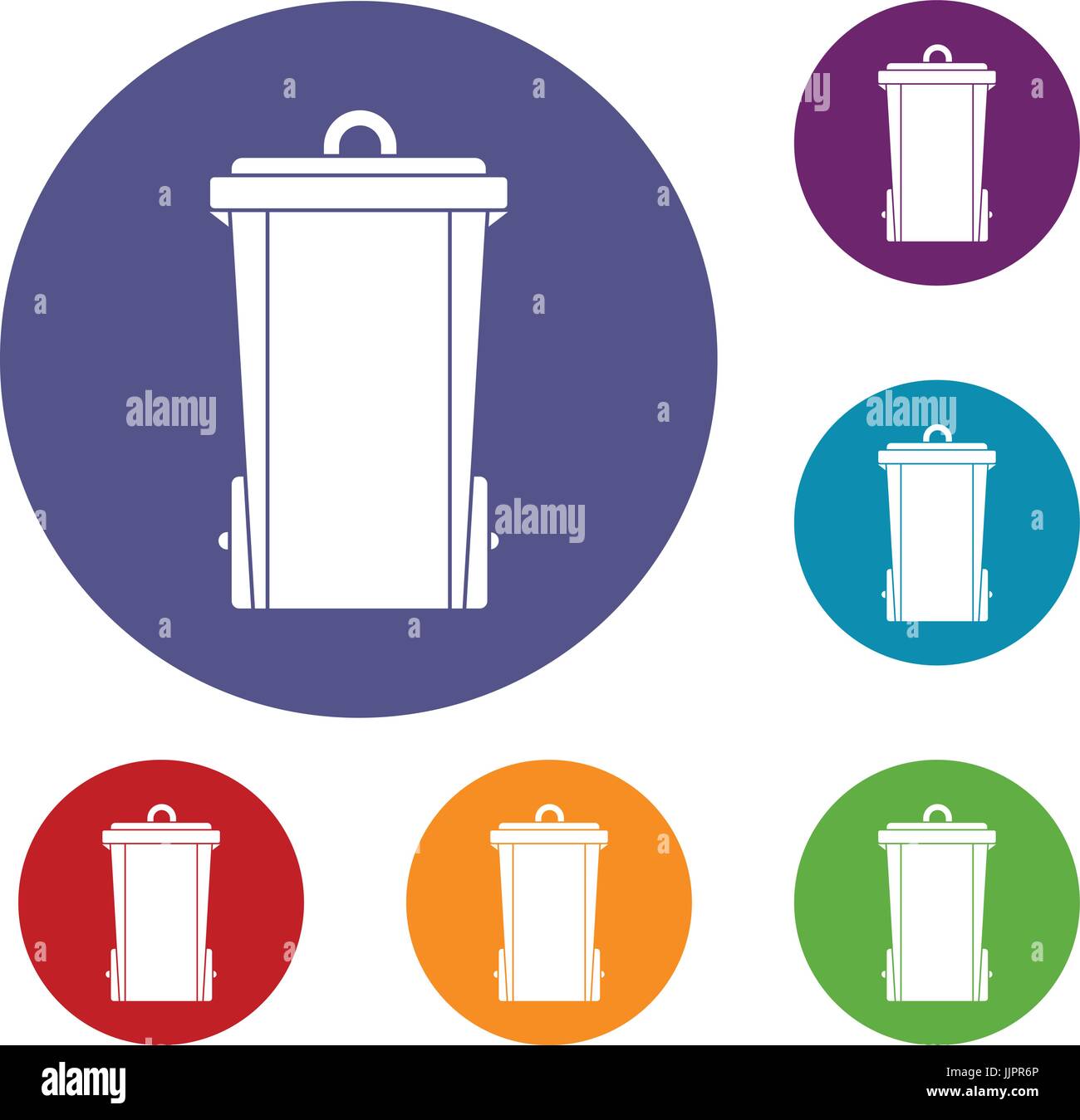 Garbage bin icons set Stock Vector Image & Art Alamy