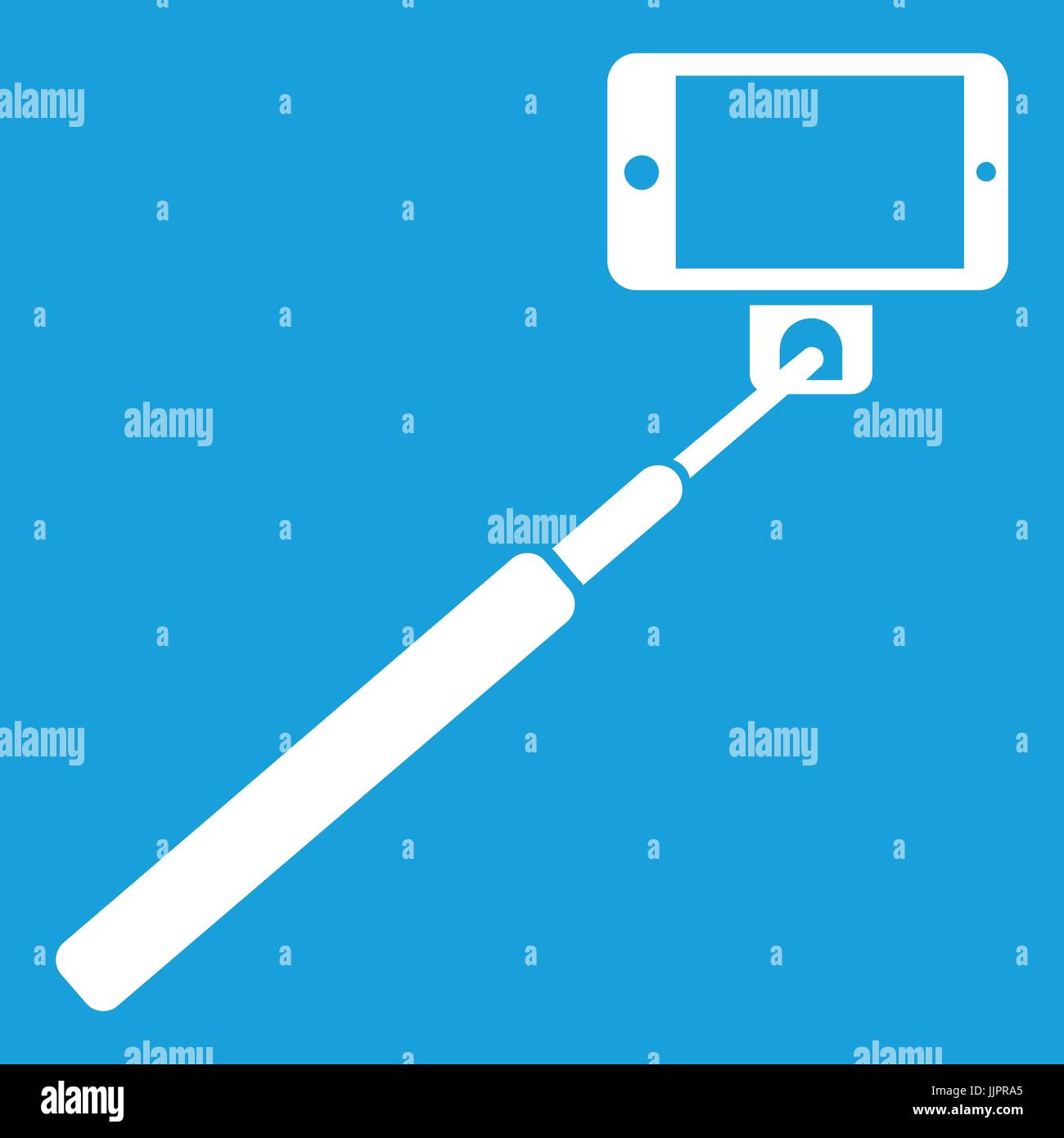 Selfie stick and smartphone icon white Stock Vector Image & Art Alamy
