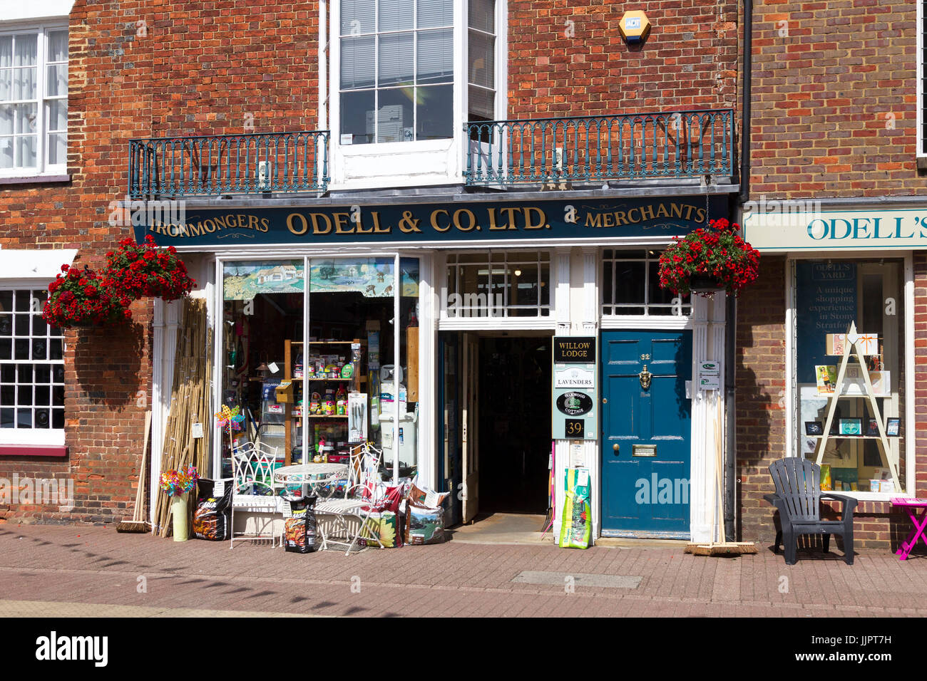 Odell & Co. ltd shop front on the High Street, Stony Stratford, Buckinghamshire, uk Stock Photo