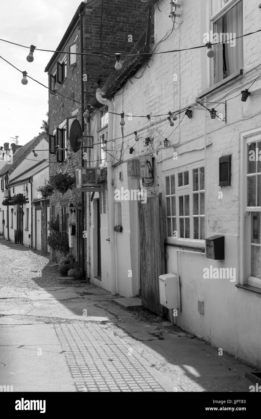Alleyway off the High Street, Stony Stratfor, North Buckinghamshire, uk Stock Photo