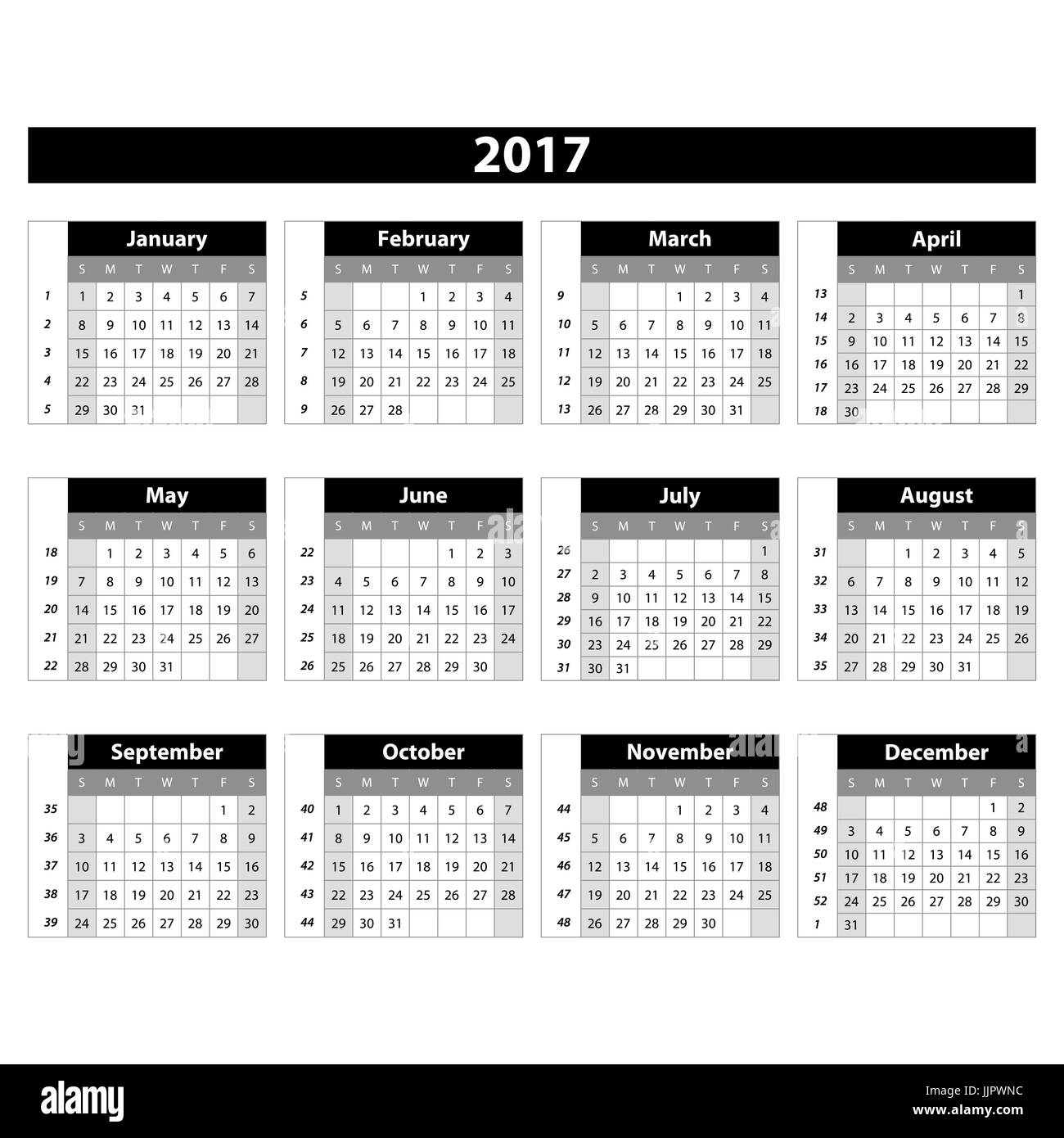 2017 vector vectors Black and White Stock Photos & Images - Alamy