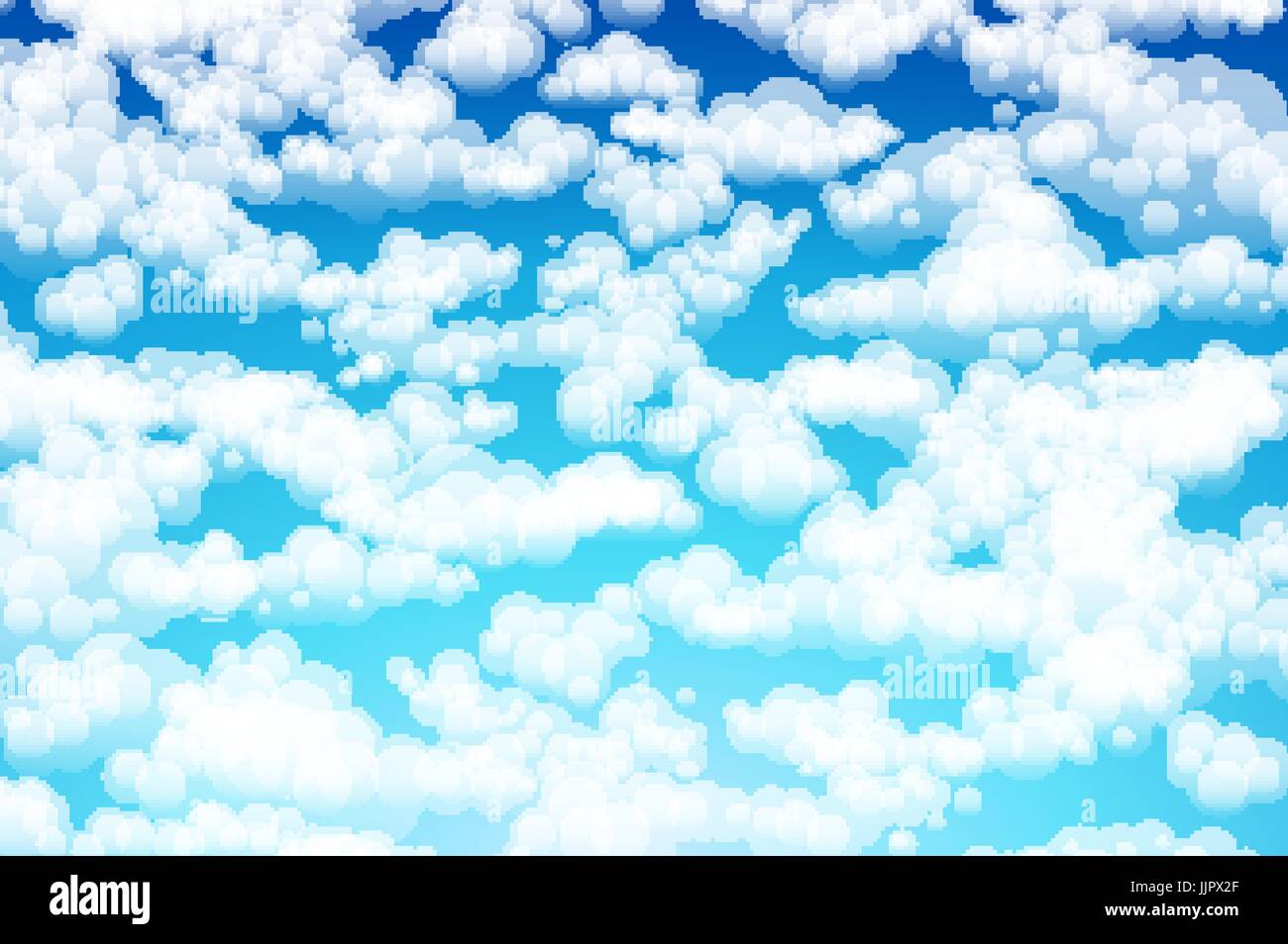 Blue sky with clouds. Vector background art Stock Vector Image & Art ...
