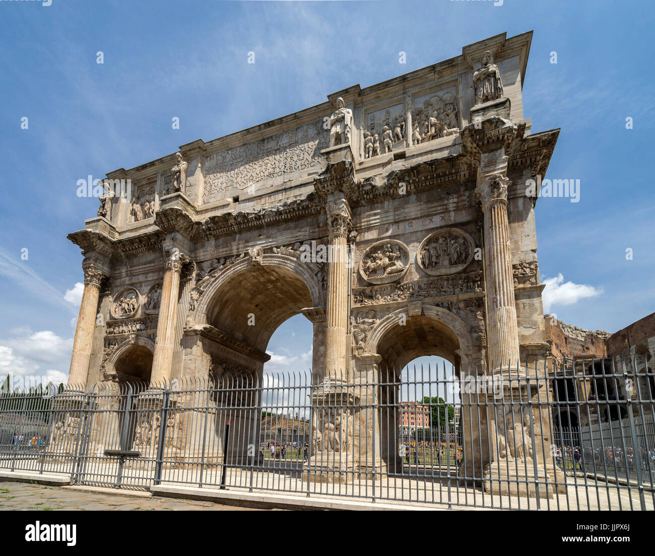 The Arch of Constantine (Arco di Costantino) - the 'triumphal arch' in Rome, Italy. Stock Photo