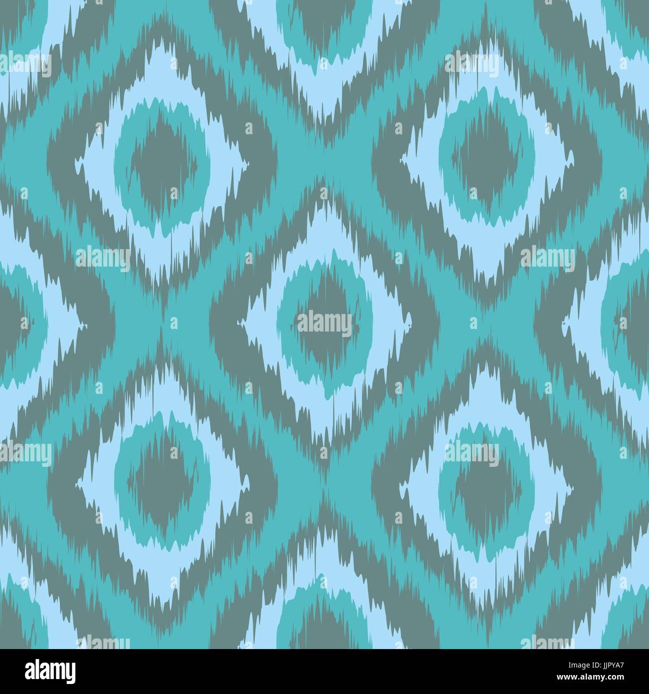 Seamless Pattern Tribal Art Ikat Ogee In Traditional Classic Blue