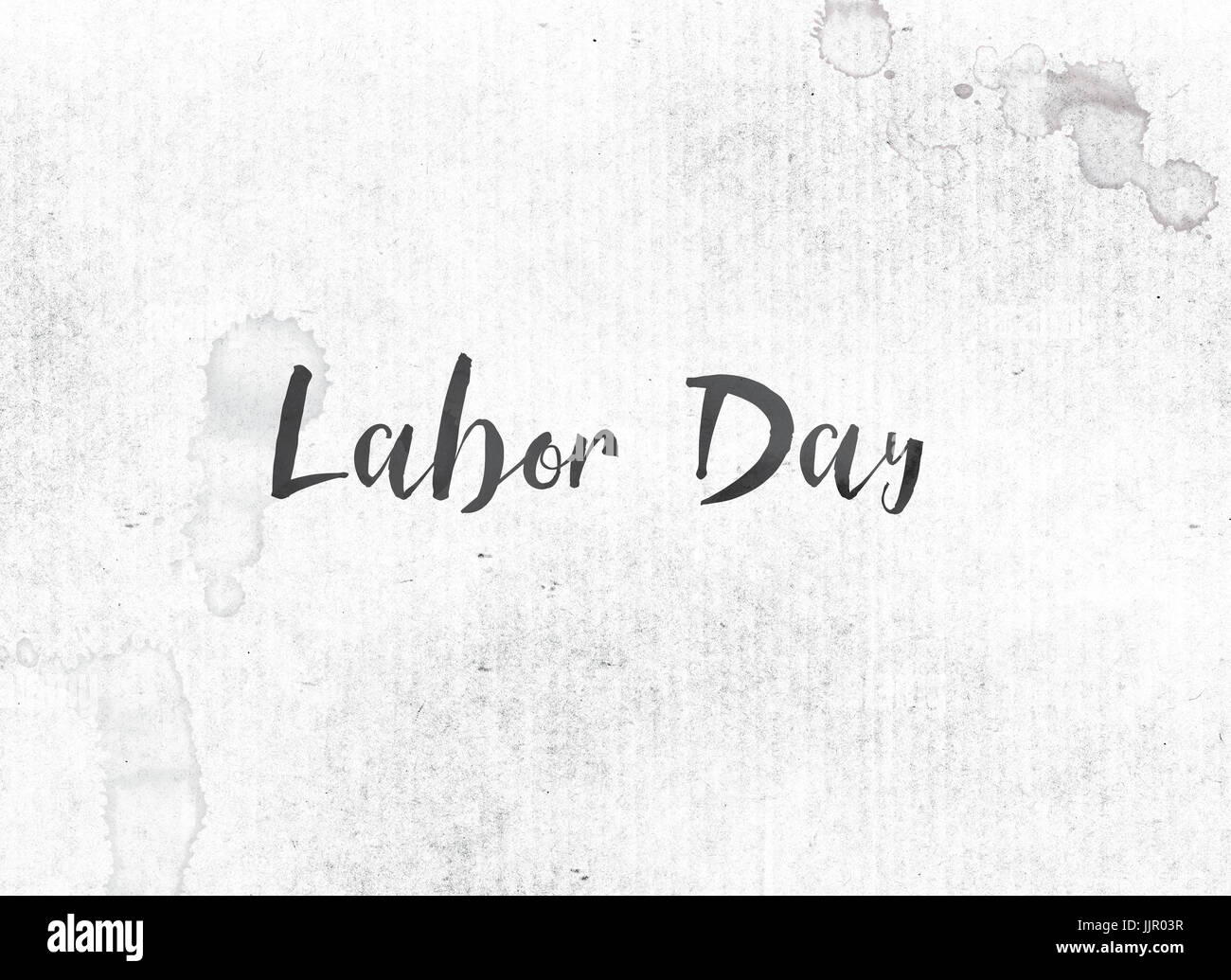The holiday Labor Day concept and theme painted in black ink on a ...