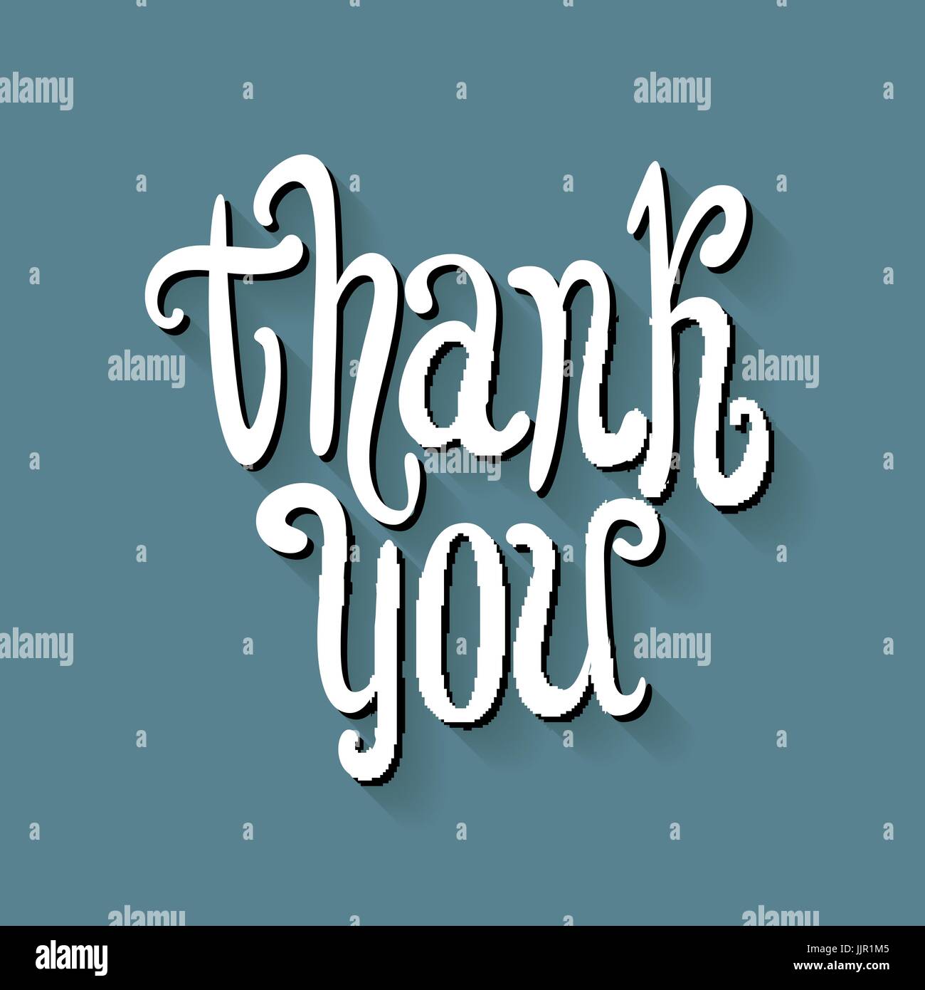 Thank You Hand lettering handmade vector calligraphy art Stock Vector ...