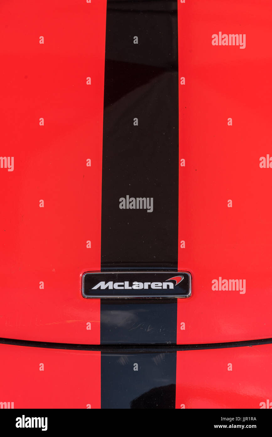 Black with red racing stripes hi-res stock photography and images - Alamy