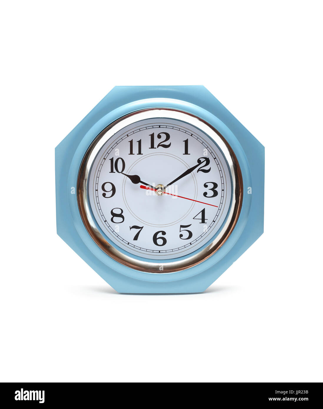 Closeup of nice modern clock isolated on white background with clipping