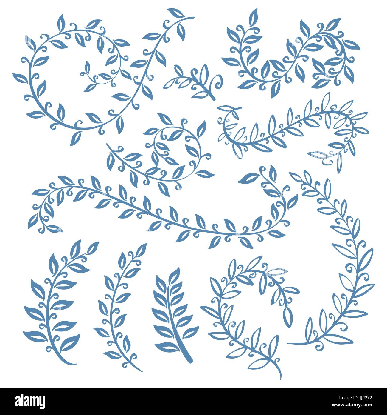 The set of hand drawn vector circular decorative elements for your ...