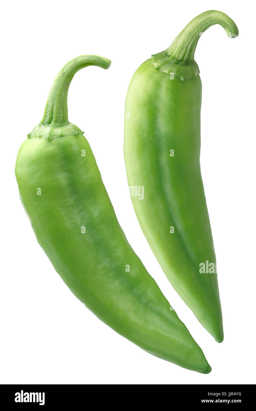 Numex Big Jim green chile peppers, whole. New Mexico pod type (Capsicum